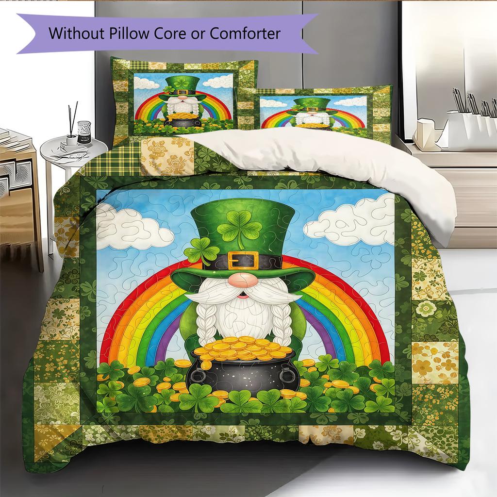 Cartoon Pattern Bedding Quilt Set Quilt Cover Pillowcase Home Decoration Birthday Gift (1 * Duvet Cover + 2 * Pillowcase, Without Core)
