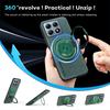 For Magsafe Magnetic 360 ° Rotat Metal Bracket Ring Leather Phone Case For Xiaomi 13T 14T Pro Redmi Note 13 10 11 12 14 Pro Plus