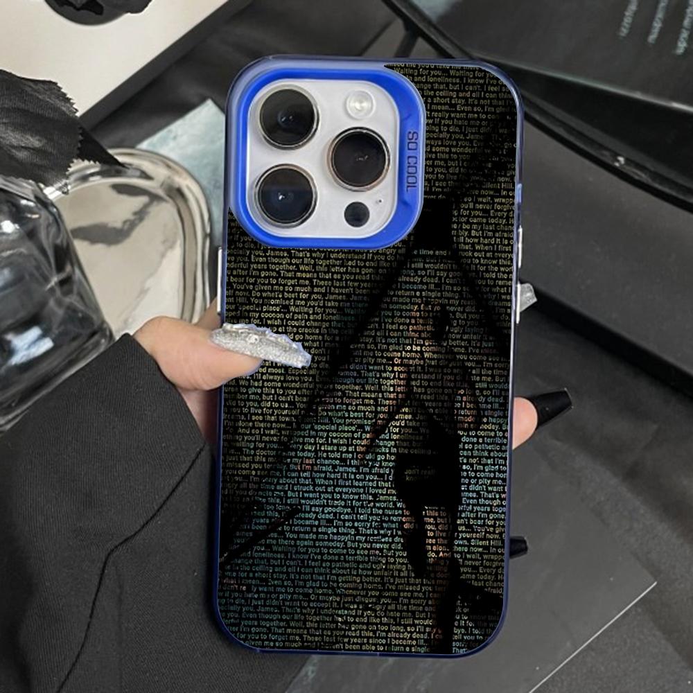 

S-Silent Horror Hill Game Phone Case For iPhone 16,15,14,13,12,11,Pro,Max,Plus,Mini,XS,SE Anti Fall Blue Matte Hard Bumper iPhone15pro
