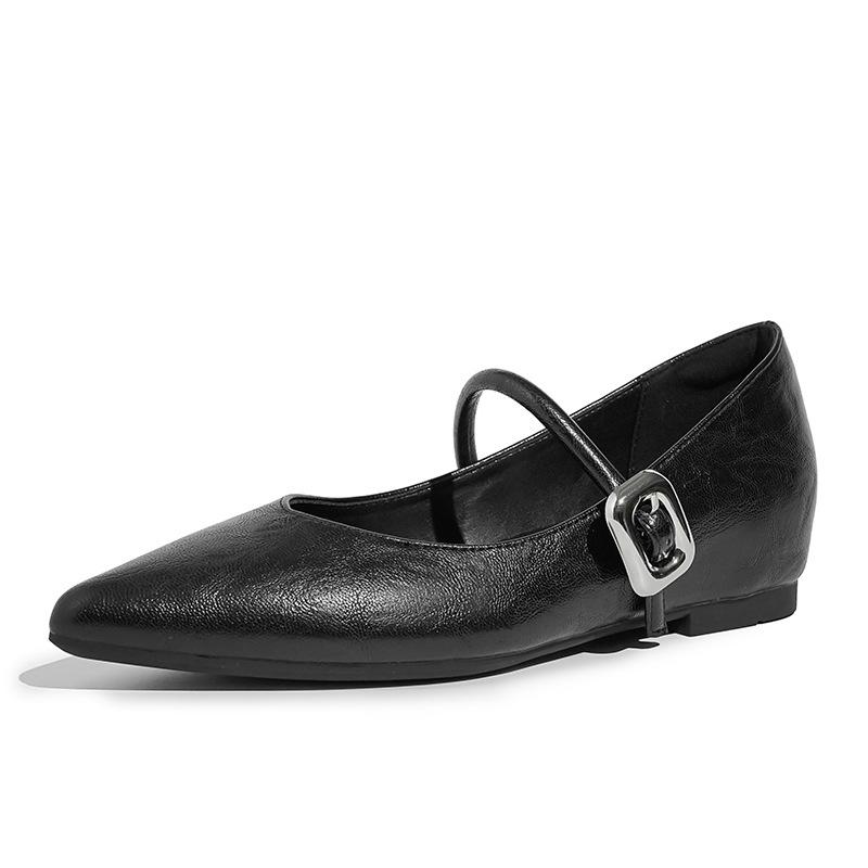 2026 Flats Mary Janes Shoes Women Spring Autumn Elegant Red Buckle Strap Shoes Ladies Shallow Casual Streetwear Loafers