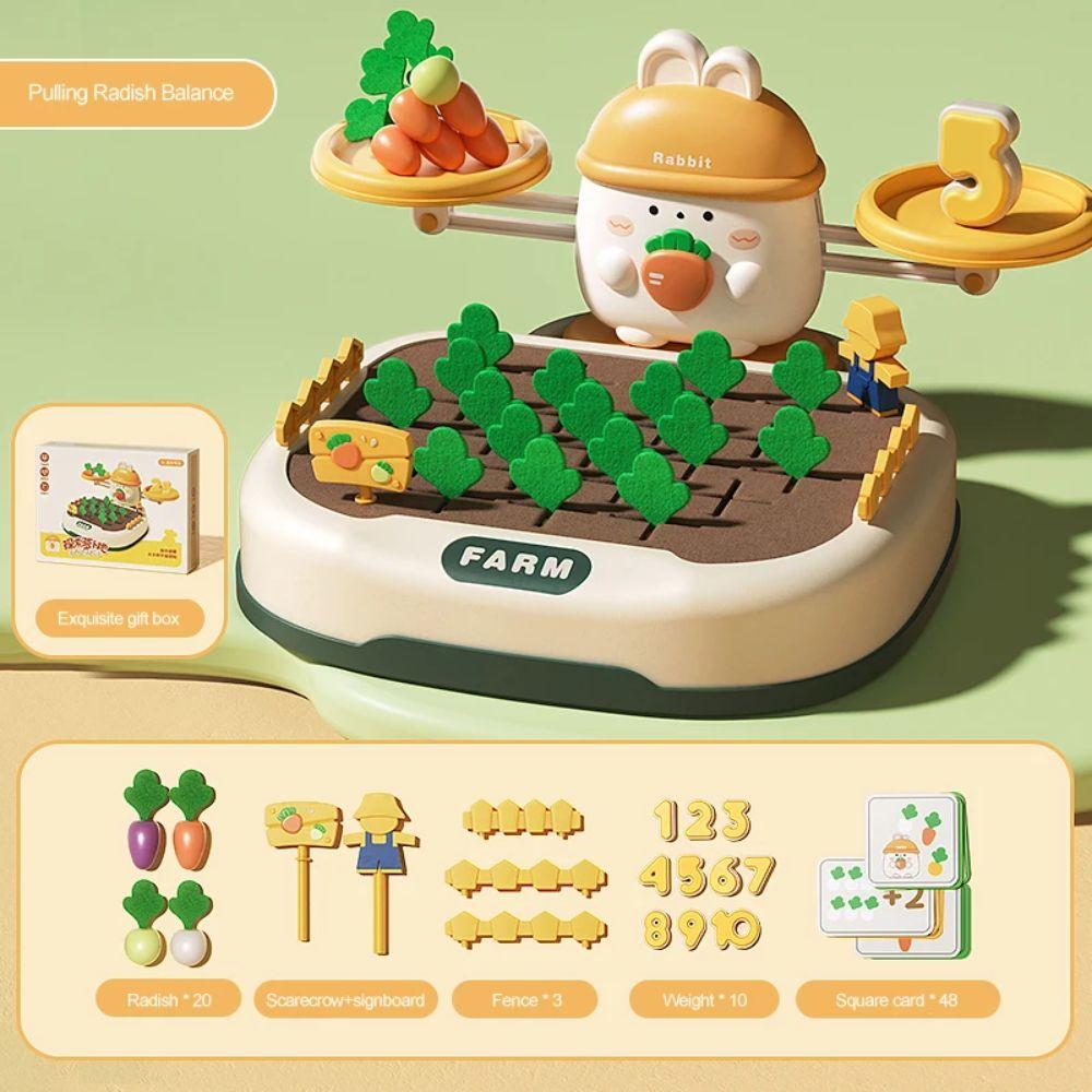 Interactive Games Carrot Harvest Toy Teaching Material Rabbit Balance Math Toy  Developmental