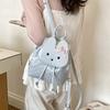 Schoolbag1011 New Korean Cute Cartoon Rabbit Backpack Women's Large-capacity Commuter Tote Bag Girl Wind Messenger Bag