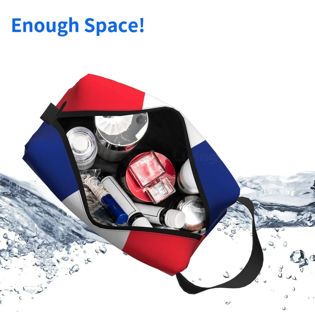 French Flag Travel Toiletry Bag Makeup Cosmetic Bags Pouch Large Accessories for Women Men Girls Gifts Waterproof Zipper