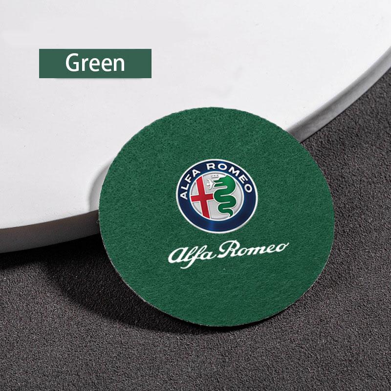Car Water Coasters Non-slip Insulation Pad Round Cup Groove Mat For Alfa Romeo giulia stelvio giulietta 159 147 156 AccessoriesLR1 