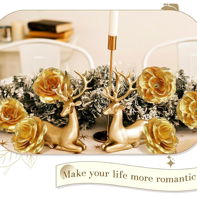 5/10/20 Stück Künstliche Großhandels-Rosenblüten Kunstblumen für Heimzimmerdekoration Hochzeitsparty Halloween Thanksgiving Weihnachtsdekoration