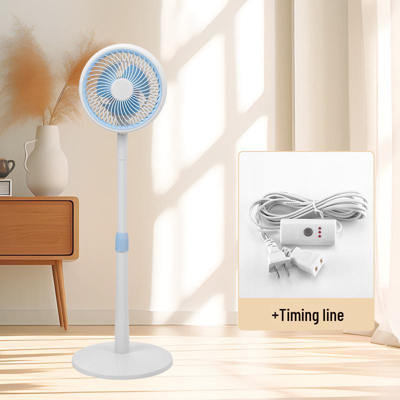 Quiet Small Electric Floor Fan with Soft Blades for Bedroom, Dorm, or Rental