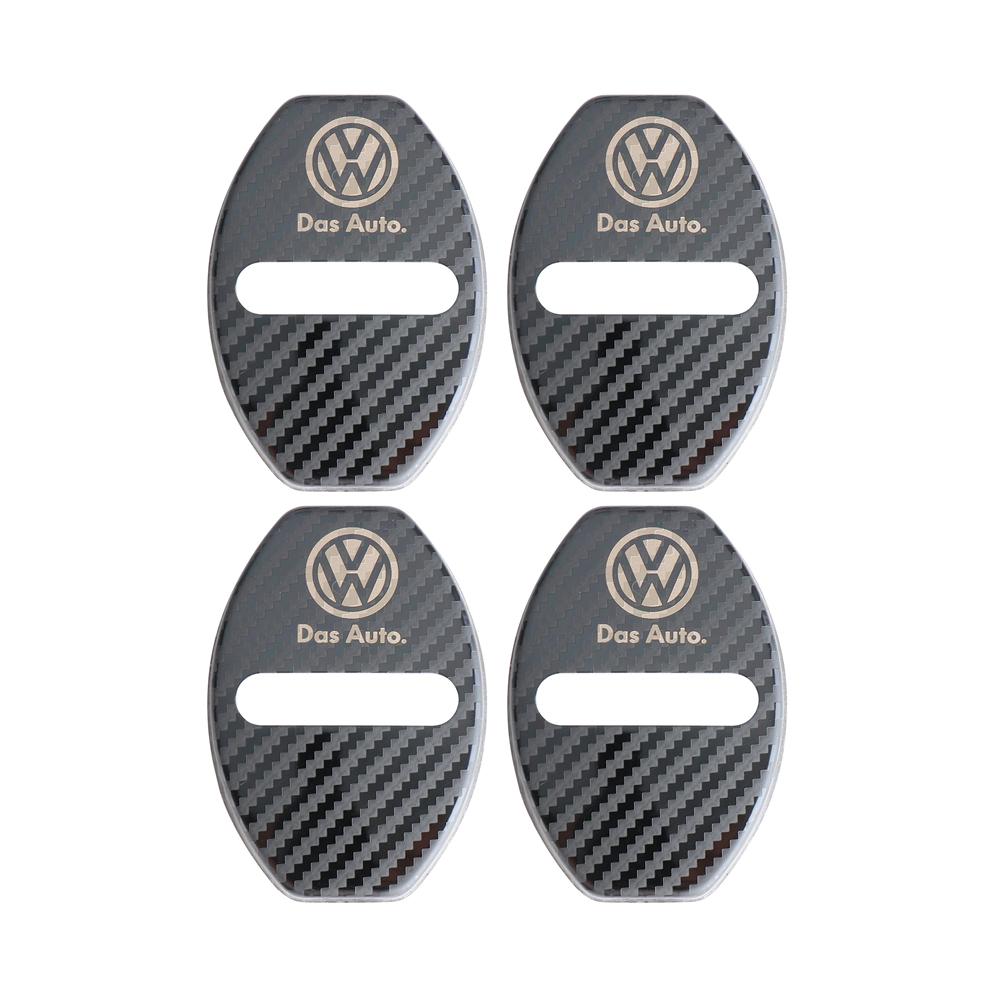 Metal Car Door Lock cover Protective Buckle Cover Sticker For Volkswagen Golf Caddy Passat GTI Lavida Sagitar Scirocco Tiguan