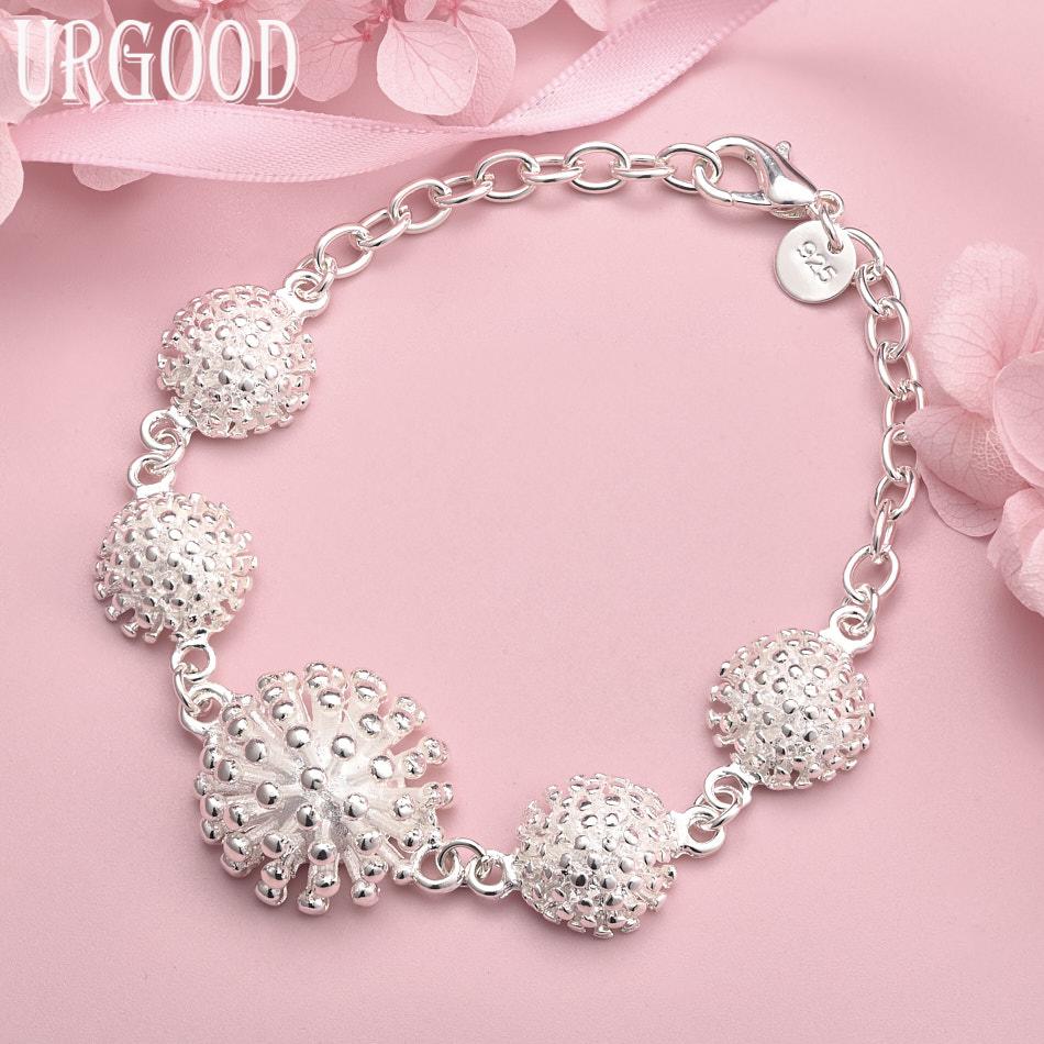 

Браслет из стерлингового серебра 925 пробы Фейерверк Модные свадебные украшения 20cm