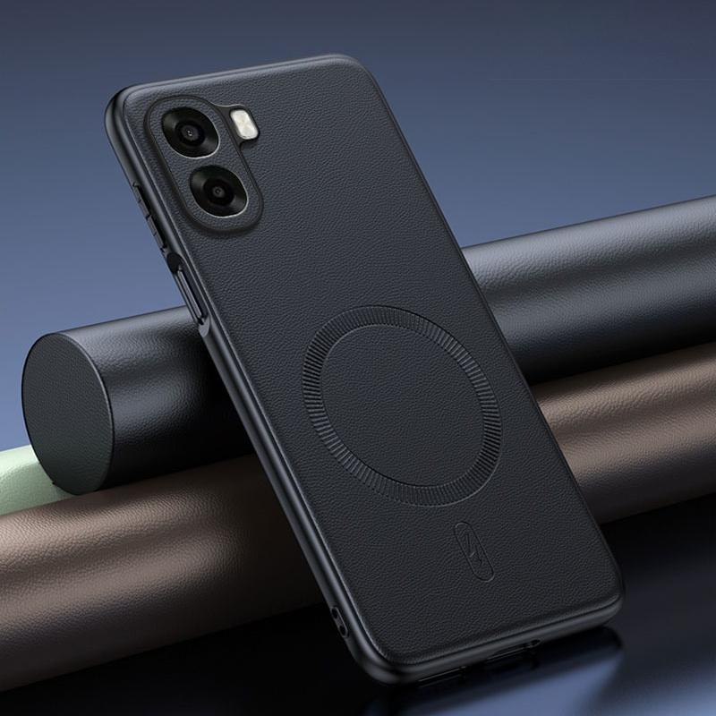 For OPPO A6X A6 A5 A3 A2 Pro Case Luxury Environmentally Leather Back Cover Soft Premium Magnetic Leather Phone Case Anti-knock Shell