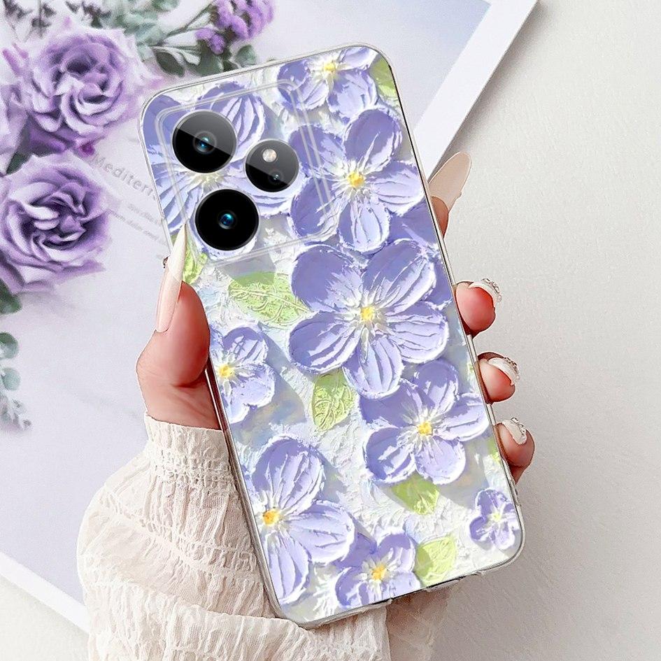 For Realme GT 7 7T Case 2025 Popular Flower Soft Clear Silicone TPU Protective Cover For Realme GT7 Pro RMX5011 Phone Case Shell