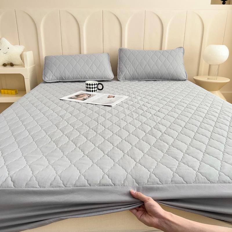 Wasserdichter Rutschfester Gesteppter Spannbettlaken-Schutz - Staubdichte Matratzenauflage für Wohnheim