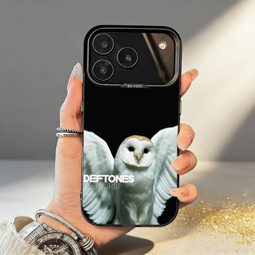 

R-Rock B-Band Deftones Phone Case For iPhone17 16 15 14 13 12 Pro Max Grey Black Matte Laser Metallic Aurora Funda iPhone15promax