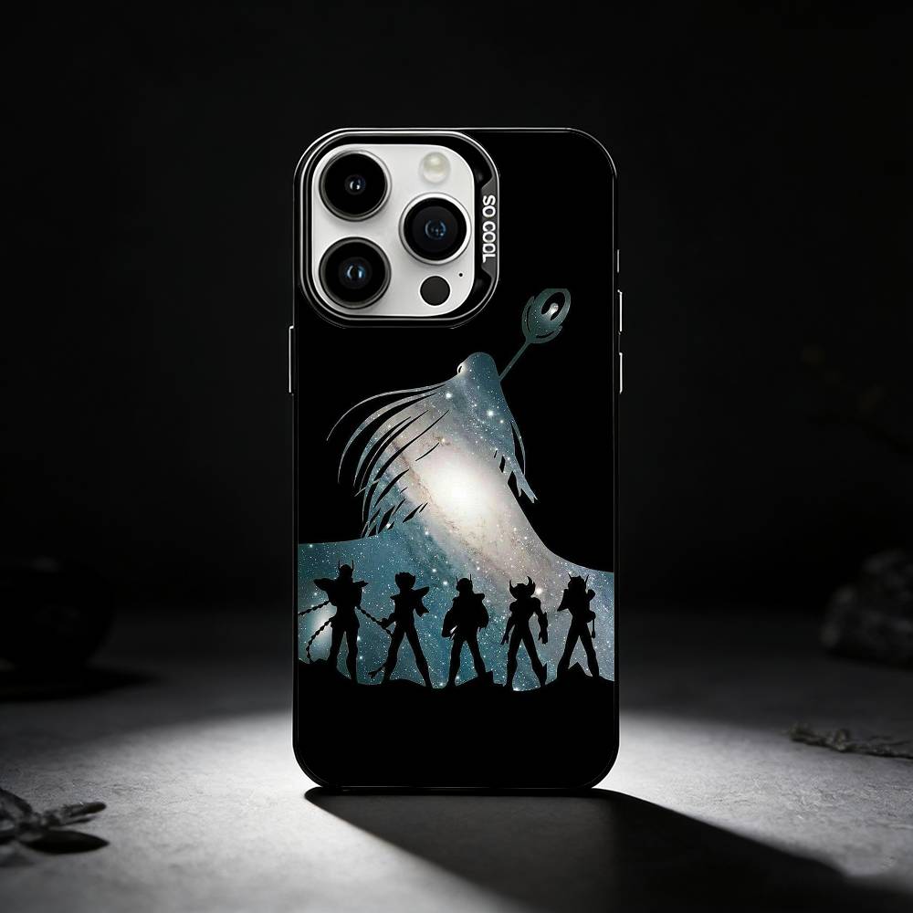 S-Saint Seiya Knights Zodiac Phone Case For iPhone 17,16,15,14,13,12,11 Plus,Pro Max,XS,Colored Silver Phone Case