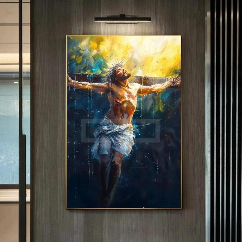 Jesus Christ Biblical Art Canvas Print  Christian Gospel Wall Decor for Holy Week  Easter  Perfect for Home Room or Church Decor
