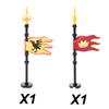 Middle Ages Empire Flag Pole Building Blocks Military Castle Lion Teutonic Knight Soldier Figures Roman Warrior Sheild Brick Toy