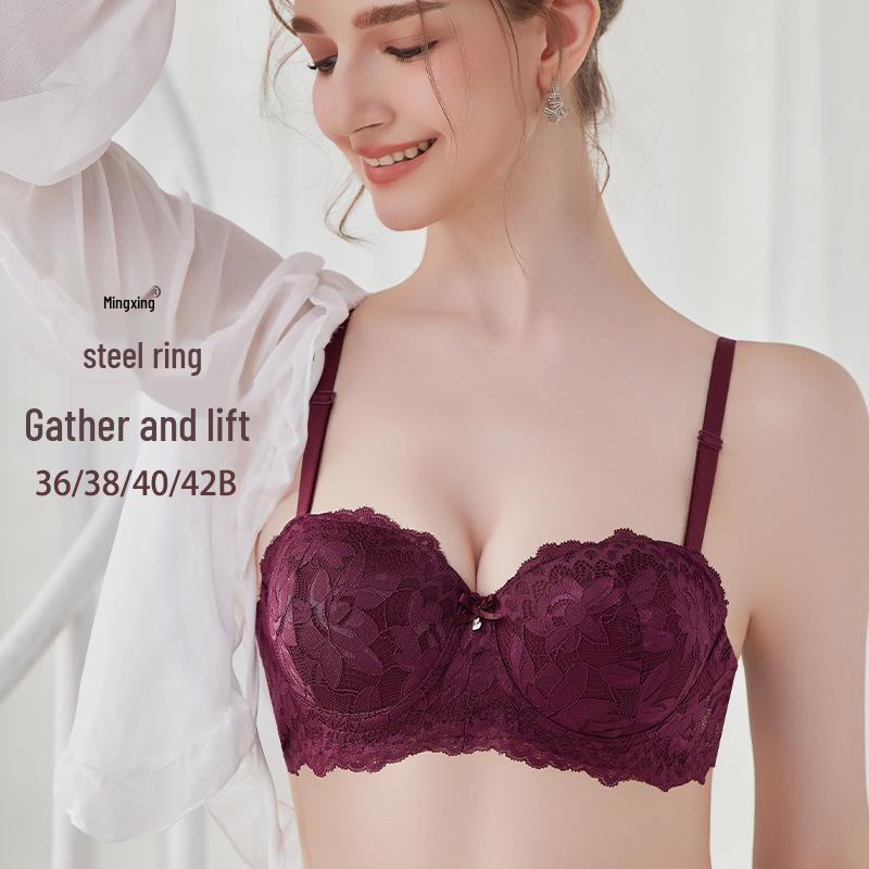 

Cross Lace Half Cup Underwire Bra for Enhanced Lift and Shape 911Bra 40B