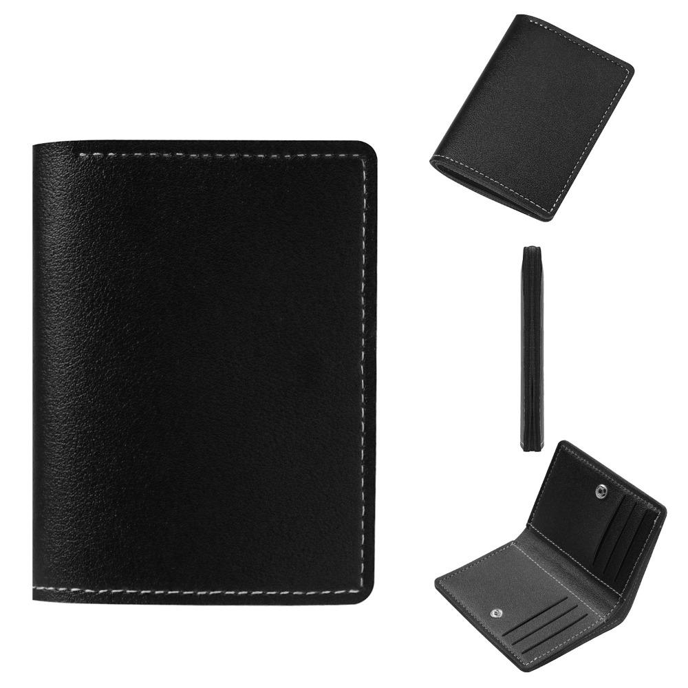 New PU Leather Short Wallet Foldable Solid Color Fold Purse Multifunctional Coin Purse Women Men