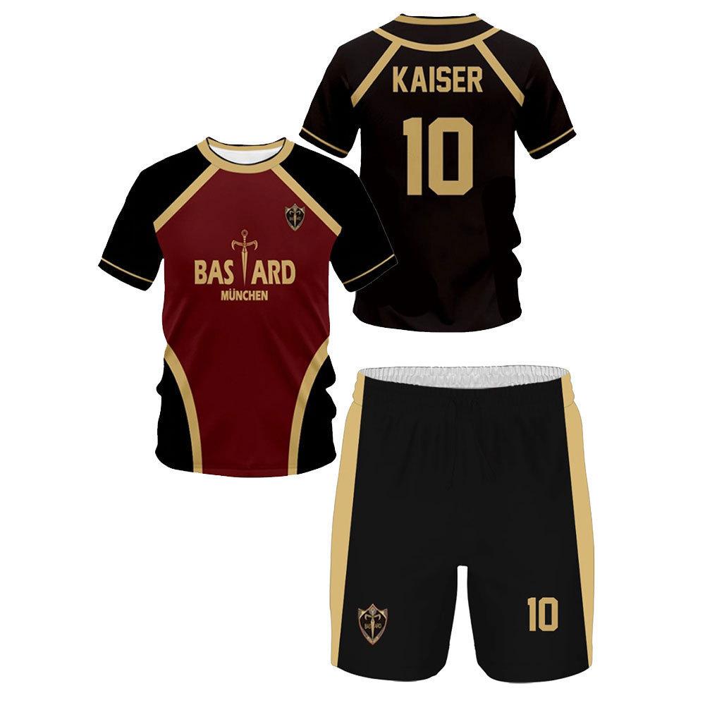 

Чоловічий комплект джерсі Футзальний футбольний візерунок Аніме Blue Lock Bastard Munchen 3D-друк Футболка Шорти 2 шт. Комплекти Костюм Спортивні топи Футболка Хлопчик L