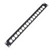 1U Rack Patch Metal Panel 4 8 12 16 Way Channel Flight Case Mount For XLR Connecctor Speaker Jack Audio Cable Plug SocketGood product