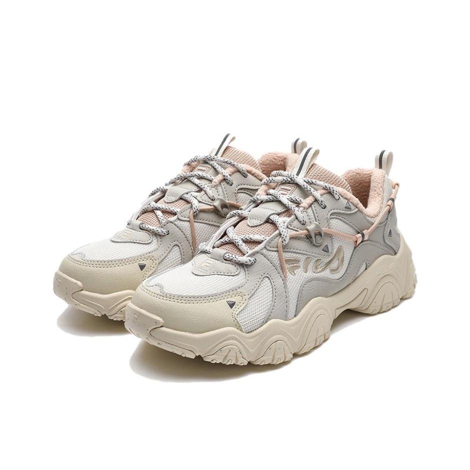 FILA Fluid 4 Cat Paw 4.0 Comfortable Versatile Durable Low-Top Lifestyle Casual Shoes Women sneaker Pink Silver F12W342117FPA