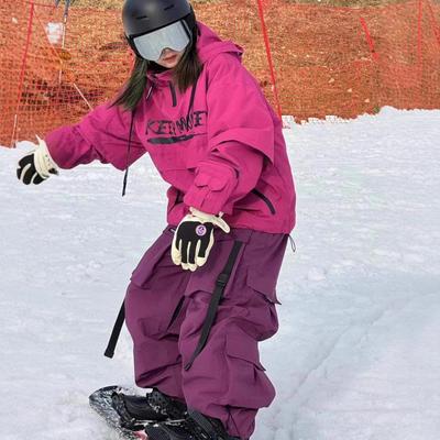 Erkek Kış Snowboard Pantolonu Su Geçirmez Rüzgar Geçirmez Kargo İş Pantolonu Kayak Outdoor Aktiviteler