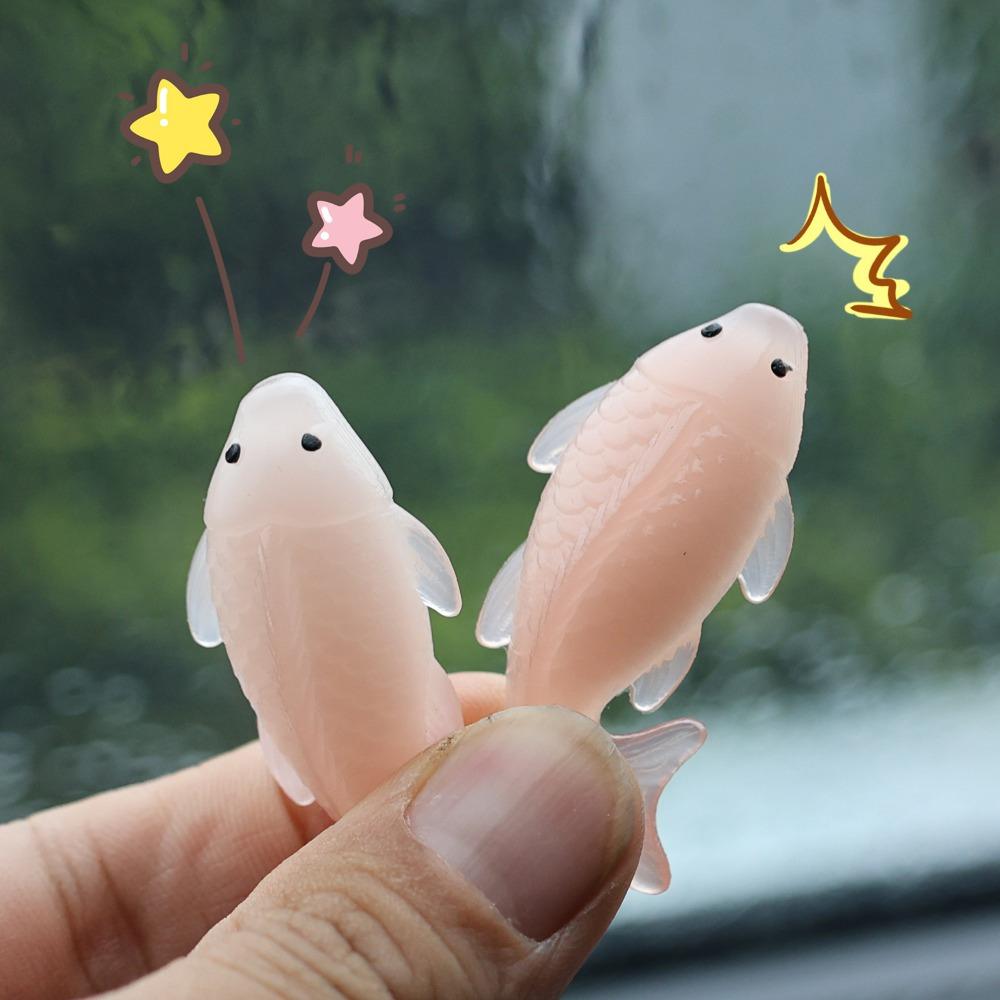 Color Changing Koi Pendant UV-Activated Color-Changing Grilled Fish Car Rearview Mirror Hanging Decor Lucky Keychain Pendant