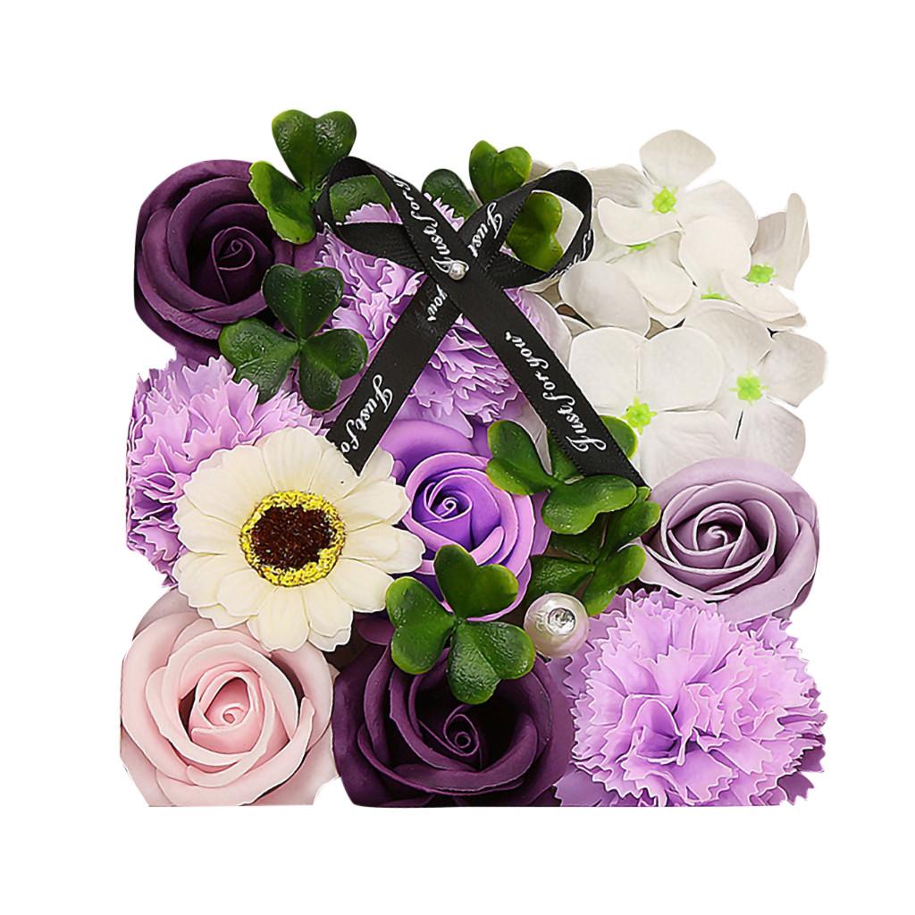 Mother's Day DIY Soap Flower Gift Rose Box Bouquet Wedding Home Festival Gift