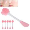 5pcs Double Headed Face Cleansing Brush Silicone Facial Mud Mask Brush Applicator Set