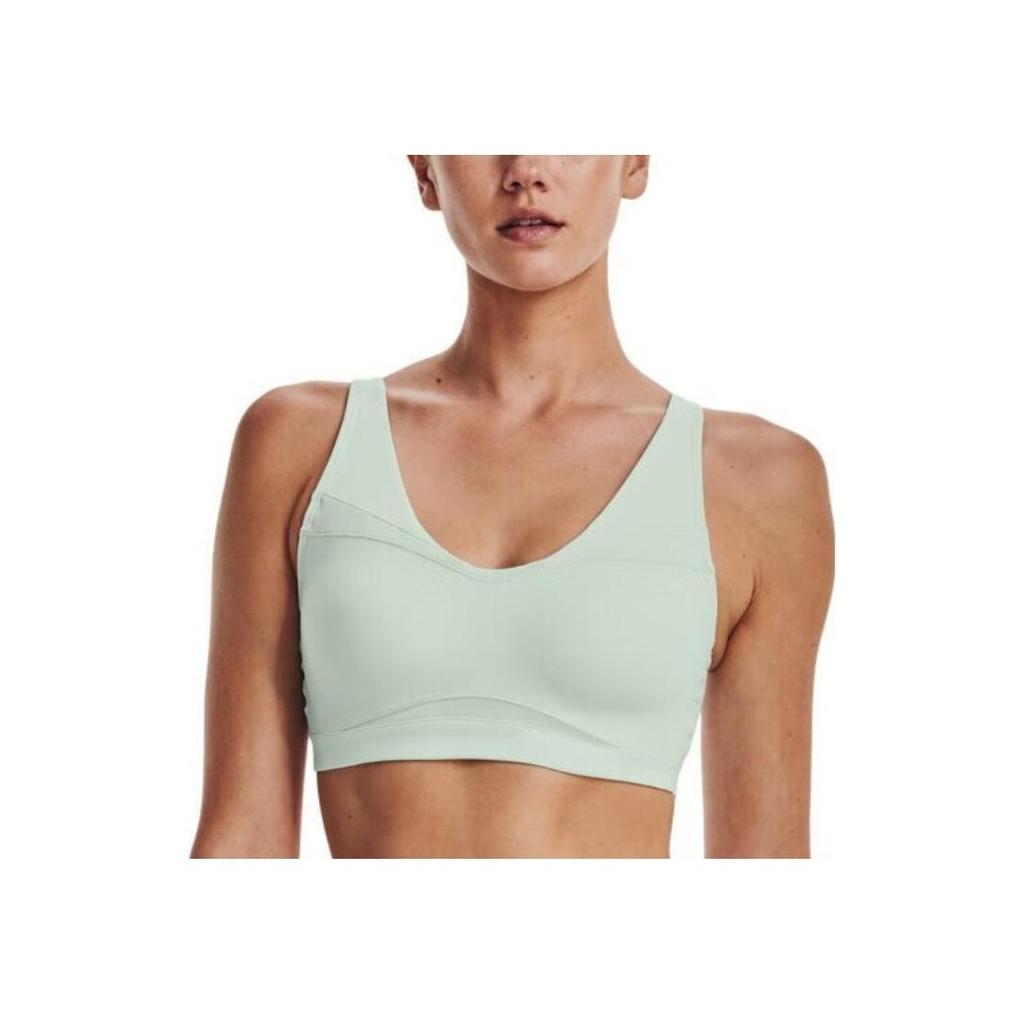 Under Armour SmartForm Solid Color Slim Fit Medium Support Sports Bra Women Underwear Green 1373826-592