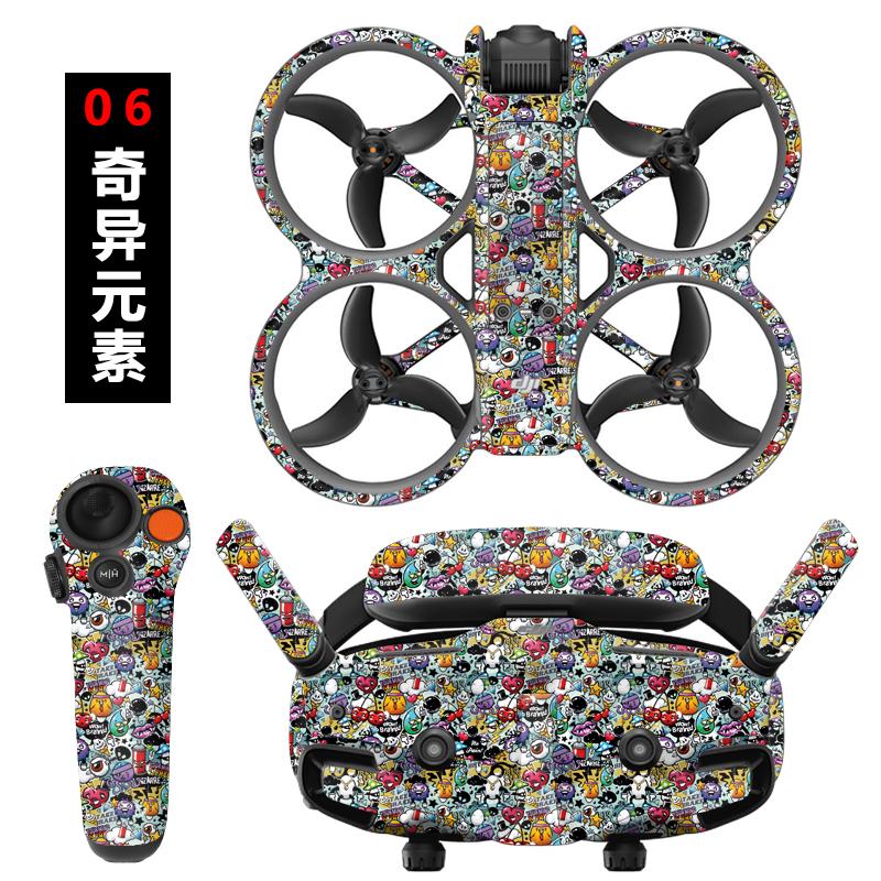 Colorful Stickers for DJI Avata 2 Goggles 3 Sticker Glasses Full Protection PVC Stickers for DJI Avata 2 Drone Accessories