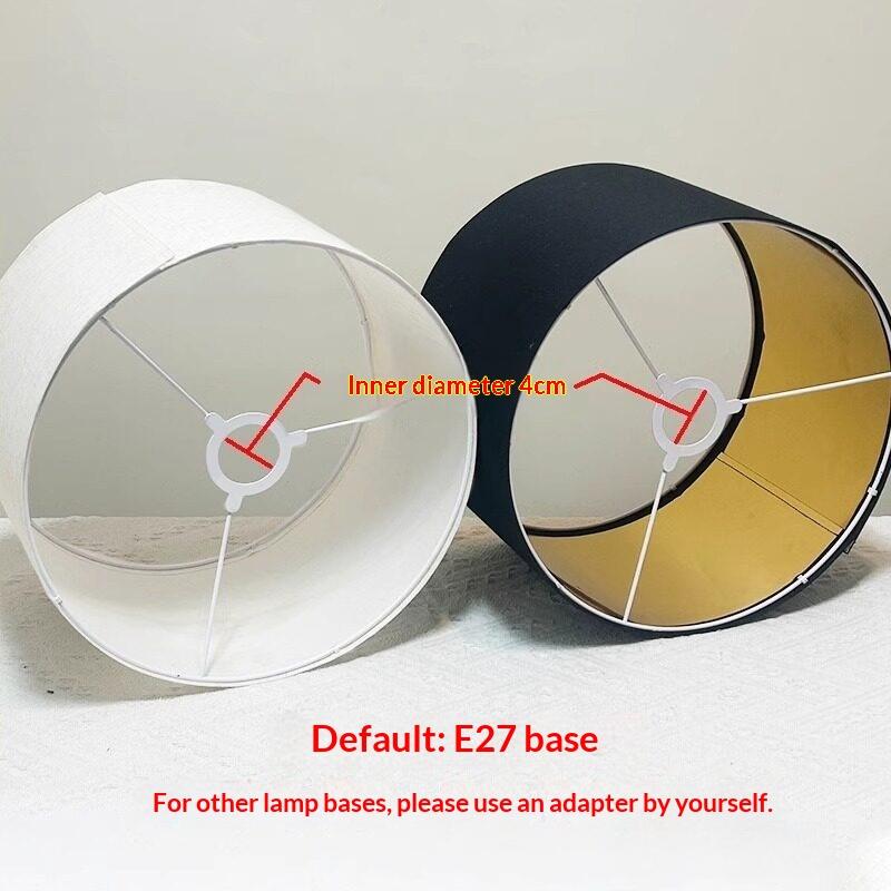 Vintage Cylinder Lampshade E27 Linen Round Lamp Shade for Table Lamps Easy Assembly Lampshade for DIY Table Lamps Floor Bedside
