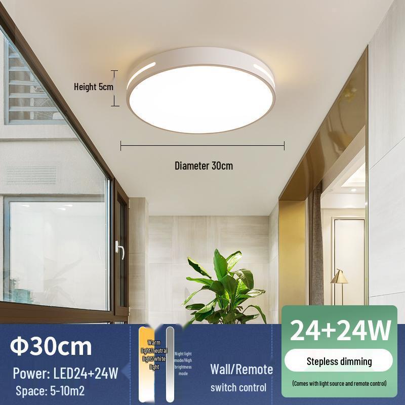 2025 Modern LED Ceiling Light for Bedroom, Study, or Living Room - Round and Simple Design