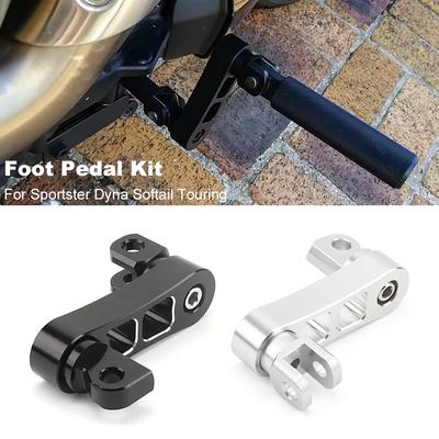 Kit di Montaggio Pedane Passeggero Regolabili per Moto Pedane Autostradali Pedane con Attacco Maschio Morsetto Supporto Estensioni Staffa Per Harley