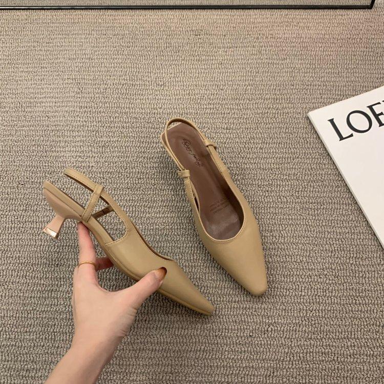 

ZA foreign trade 2025 French high-end shallow mouth fashion gentle wind single shoes sexy versatile and comfortable spot 40 хаки