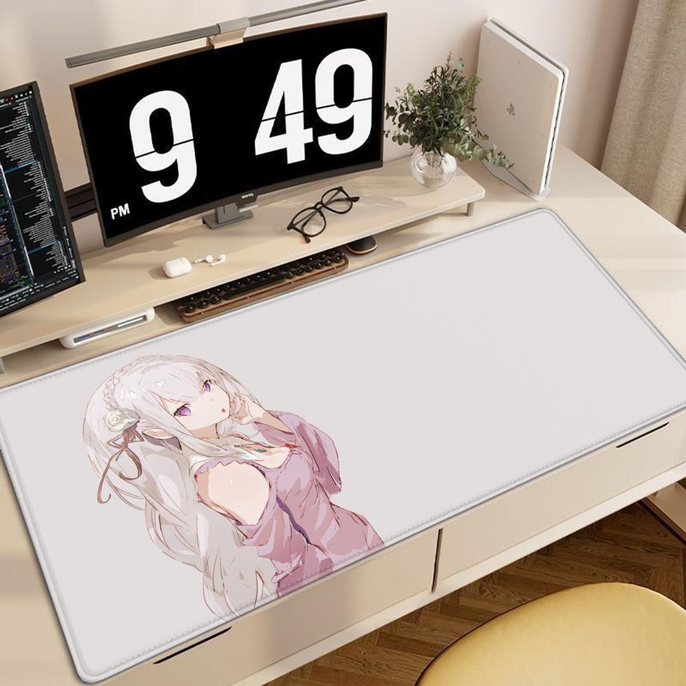 Anime RRe Zero Rem Mauspads Rutschfeste Gummi Gamer Balance Computer Matte Dekoration Schreibtischmatte Laptop Büro Groß