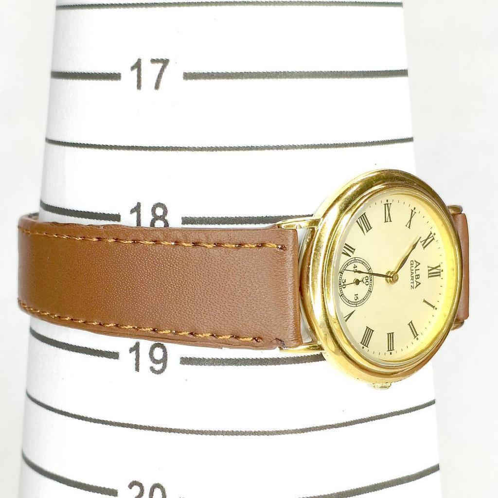 Used SEIKO ALBA V803-0190 Small Seconds Vintage Working Condition Beautiful