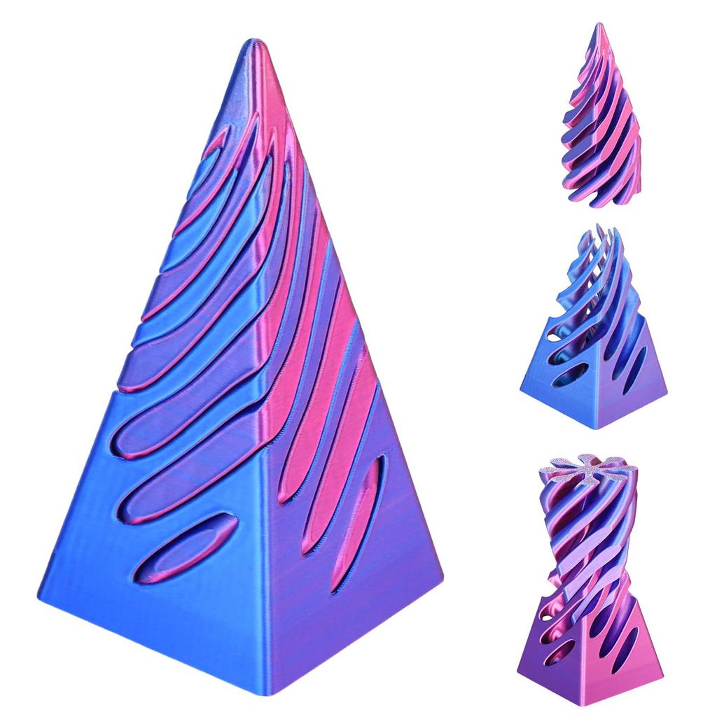 3D Printed Spiral Fidget Toys 11CM Decompression Spinning Three-Dimensional Structure Fingertip Dual Color Stress Relief Toy