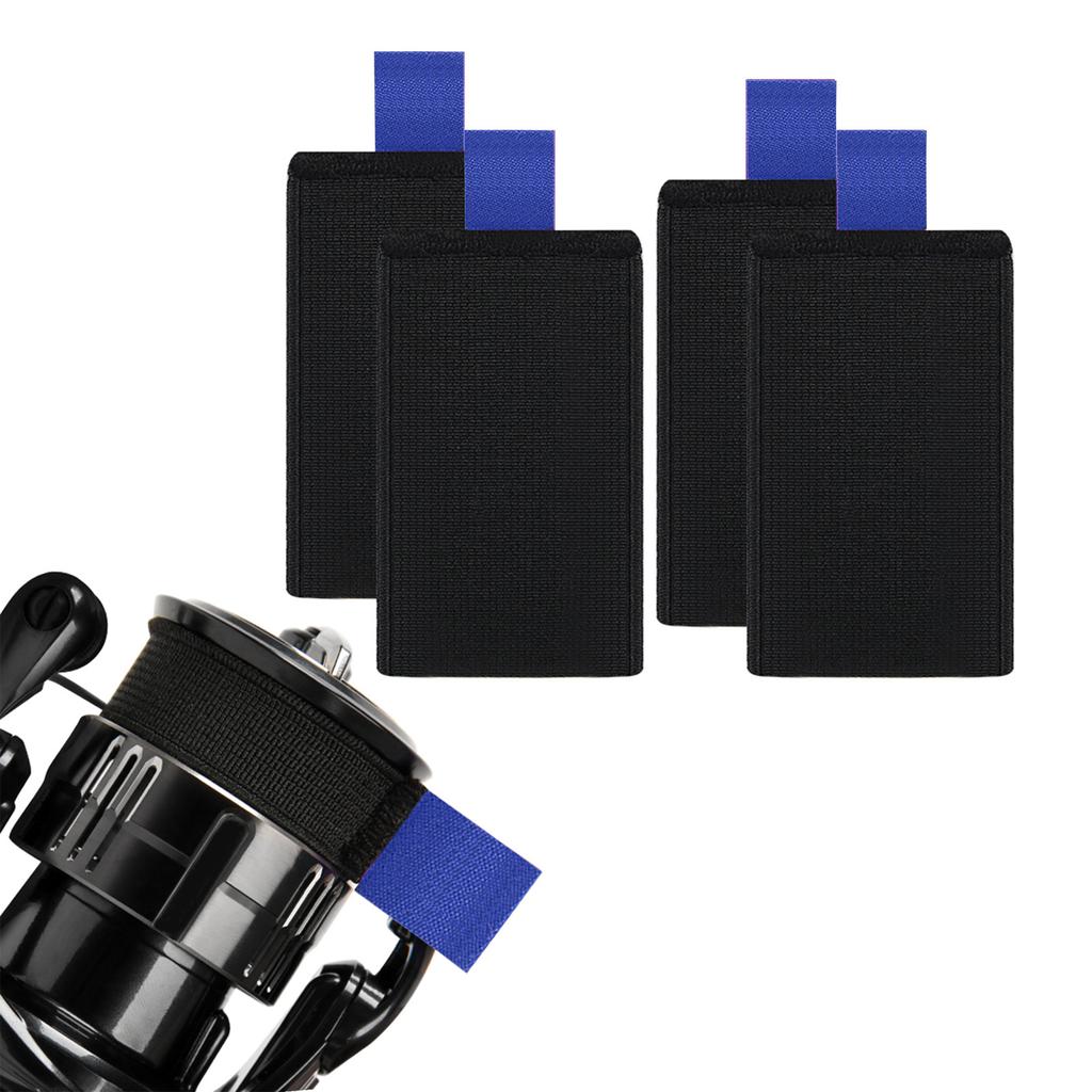 4Pcs Fishing Rod Holder Fastener Tackle Tool Fishing Spool Belt Fishing Reel Elastic Spinning Wheel Protection Belt Band