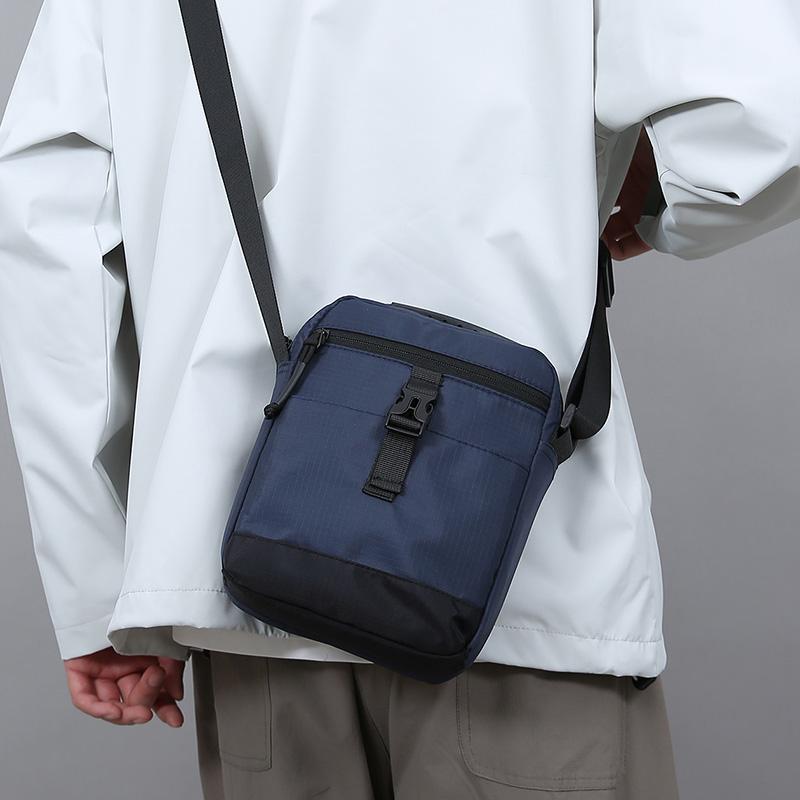 Messenger Sling Bags for Men Casual Oxford Small Zipper Crossbody Pouch Simple Mini Crossbody Phone Bag Male Side Shoulder Bag