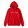 Unisex Oversized Hooded Sweatshirt With Letter Print Fleece Lined Kangaroo Pocket Long Sleeve Streetwear Top