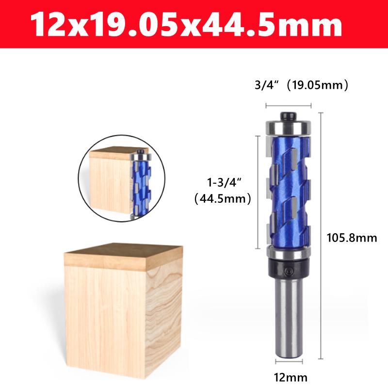 1pcs 12mm  Router Bit Flush Trim Double Bearing Solid Carbide Spiral Shank for Wood