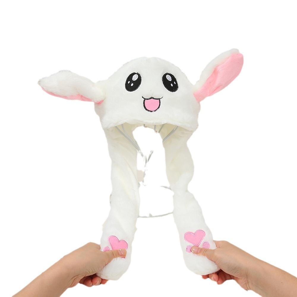 Trendy Korean-Style Bunny Ear Airbag Hat - Cute and Creative, Fashionable for Men and Women, In Stock.