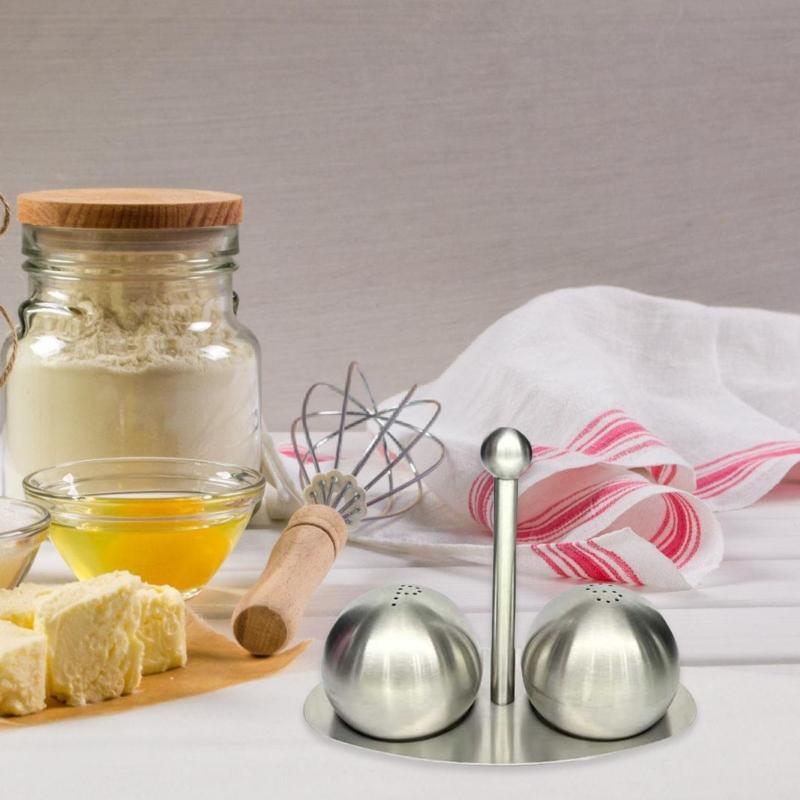 Stainless Steels Kitchen Seasoning Bottle Set Peppers Bottle Holder Condiment Box With Stand Cooking Seasoning Bottle