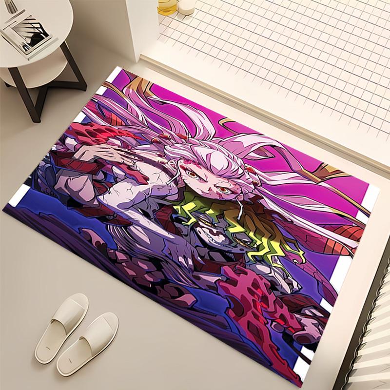 1pc Demon Slayer characters Print Area Rug - Soft, Washable Non-Slip Indoor Mat, Living Room, Home Office Decorative Rug,Office Decorative