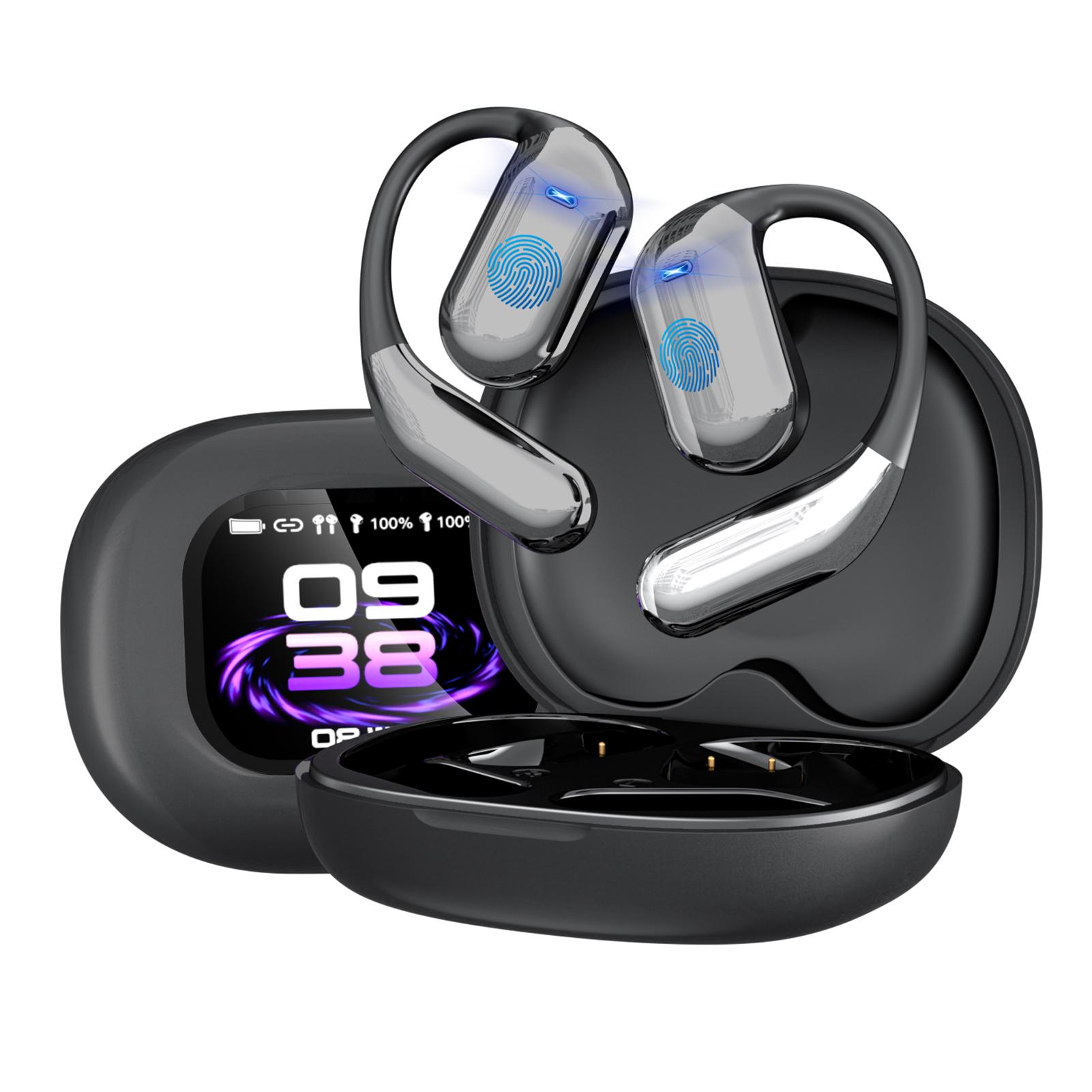 

Q16Pro AI Translator Wireless Earphones With Mic,Intelligent Touch Screen,Hifi Bluetooth 5.4 Headphones Sports Noise Reduction чёрный