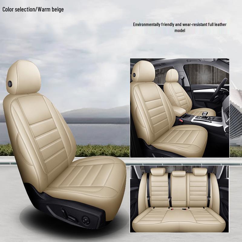 2024 New Full-Coverage Custom Leather Car Seat Cushions - All-Season Universal Fit