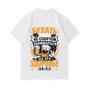 Men's 100% Cotton Crew Neck Short Sleeve T-Shirt, Funny Beer Drinking Cartoon Print Casual Comfortable Breathable Summer Top for Daily Party Wear