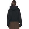 Fear of God Essentials Fleece Cropped Hoodie Black Women Tops 192HO247350FW