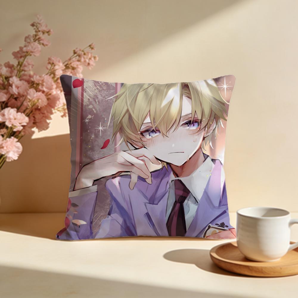 Stylish OOuran High School Host Cluber Cushion Cover Stylish Washable Pillow Cover Ideal for Couch Bedroom Car Decoration