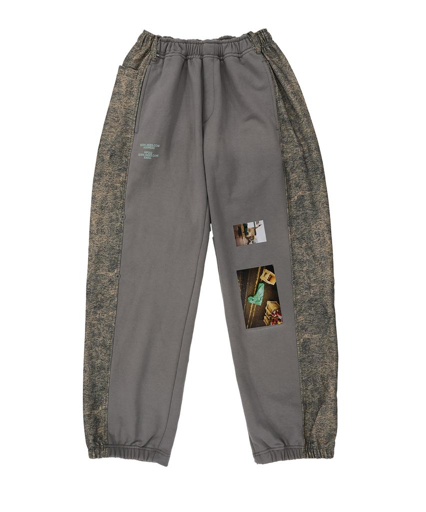 SEEN Denim Paneled Sweatpants (Grey)
